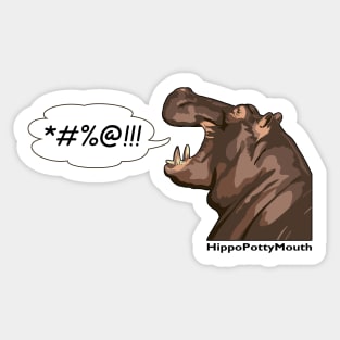 HippoPottyMouth Sticker